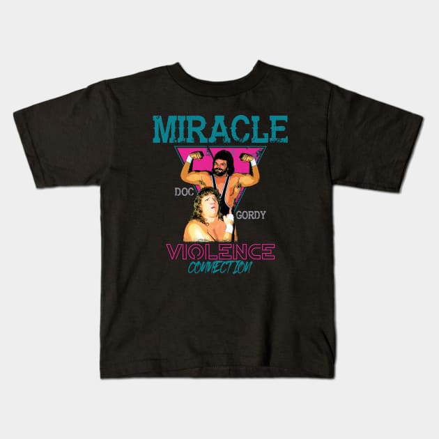 Miracle Violence Connection - Dr. Death Steve Williams and Terry "Bam Bam" Gordy Kids T-Shirt by Superkick Shop